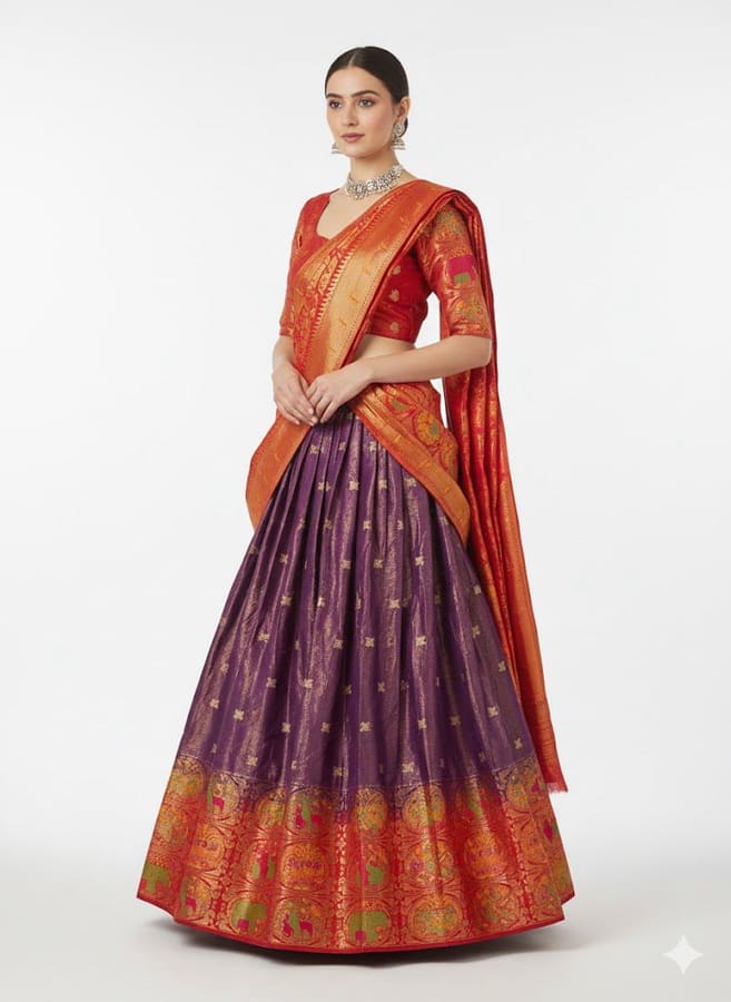 Festive wedding lehengas at Sandhya Vastralayam